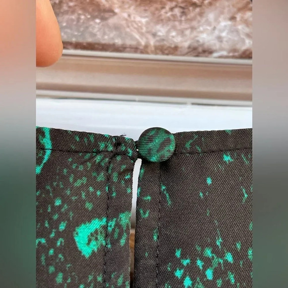 Manoush emerald snake skin print silk dress size 40/8 - Picture 10 of 12